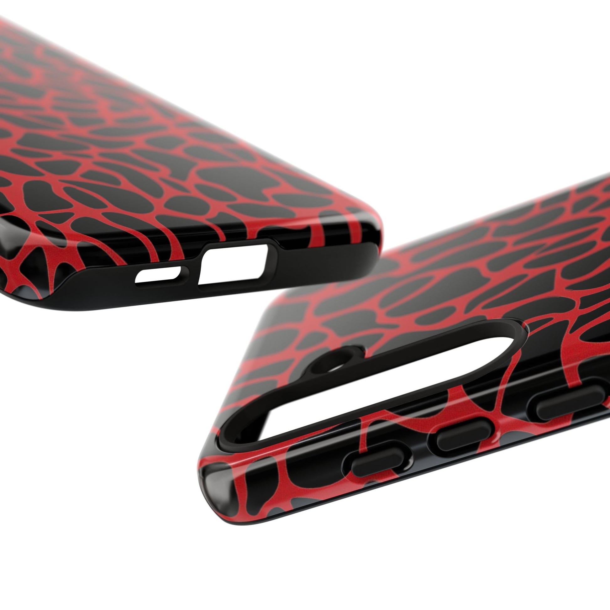 Slim profile tough case with edgy giraffe pattern design
