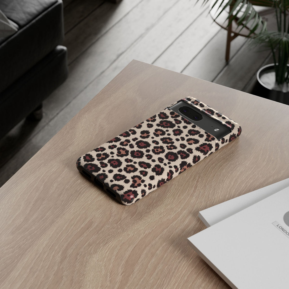 Robuste Handyhülle mit Leopardenmuster – Zweischichtige Schutzhülle für iPhone, Samsung Galaxy & Google Pixel