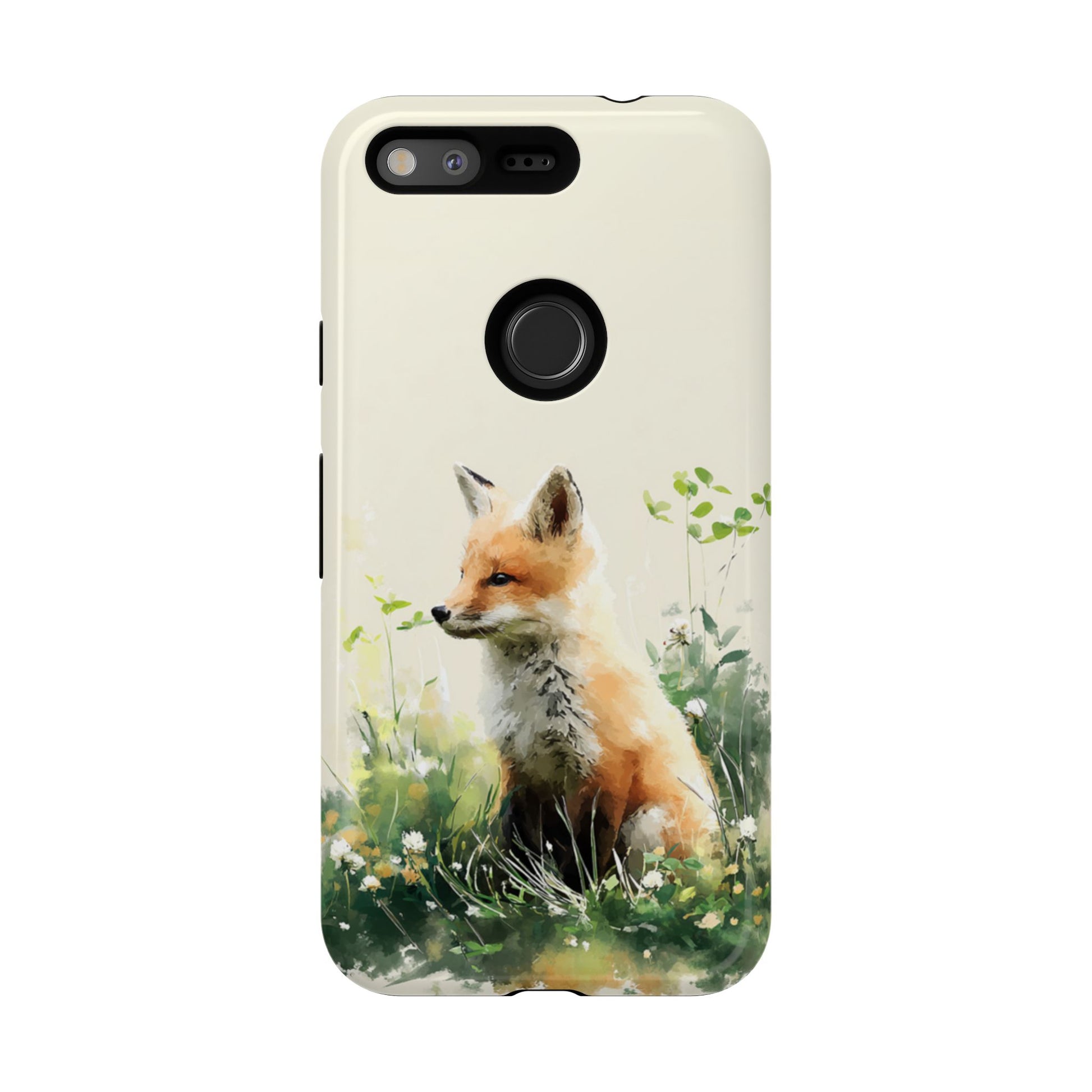 Wildlife fox phone case showing premium quality materials
