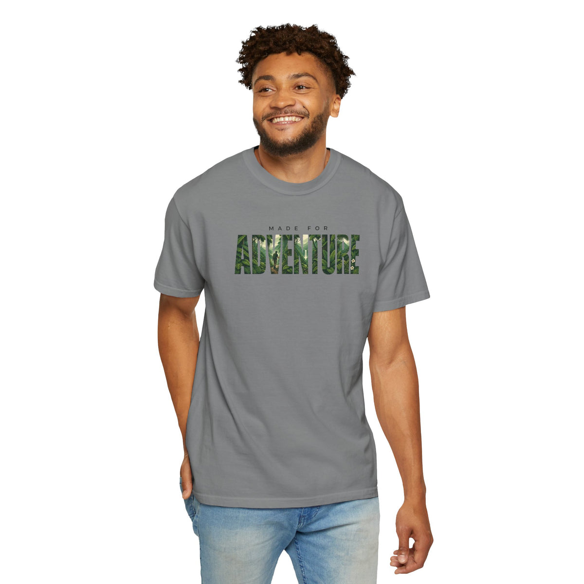 T-shirt « Made for Adventure » – T-shirt unisexe à motif jungle