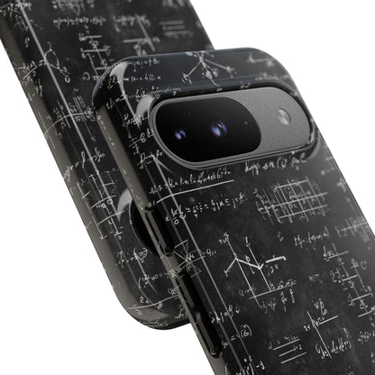 Math Equations Phone Case - Chalkboard Style Design
