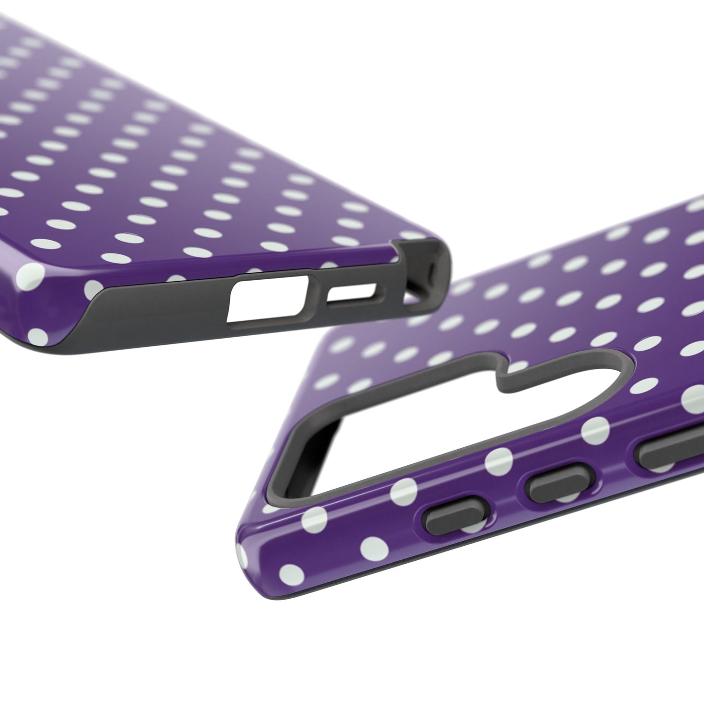 Lila Tupfen Robuste Handyhülle - Retro Violett Punkte Schutzhülle für iPhone, Samsung Galaxy & Google Pixel