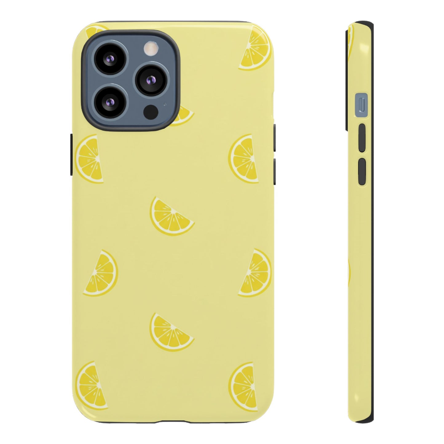 Funda resistente con diseño de rodajas de limón - Diseño retro de frutas amarillas para iPhone, Samsung Galaxy y Google Pixel