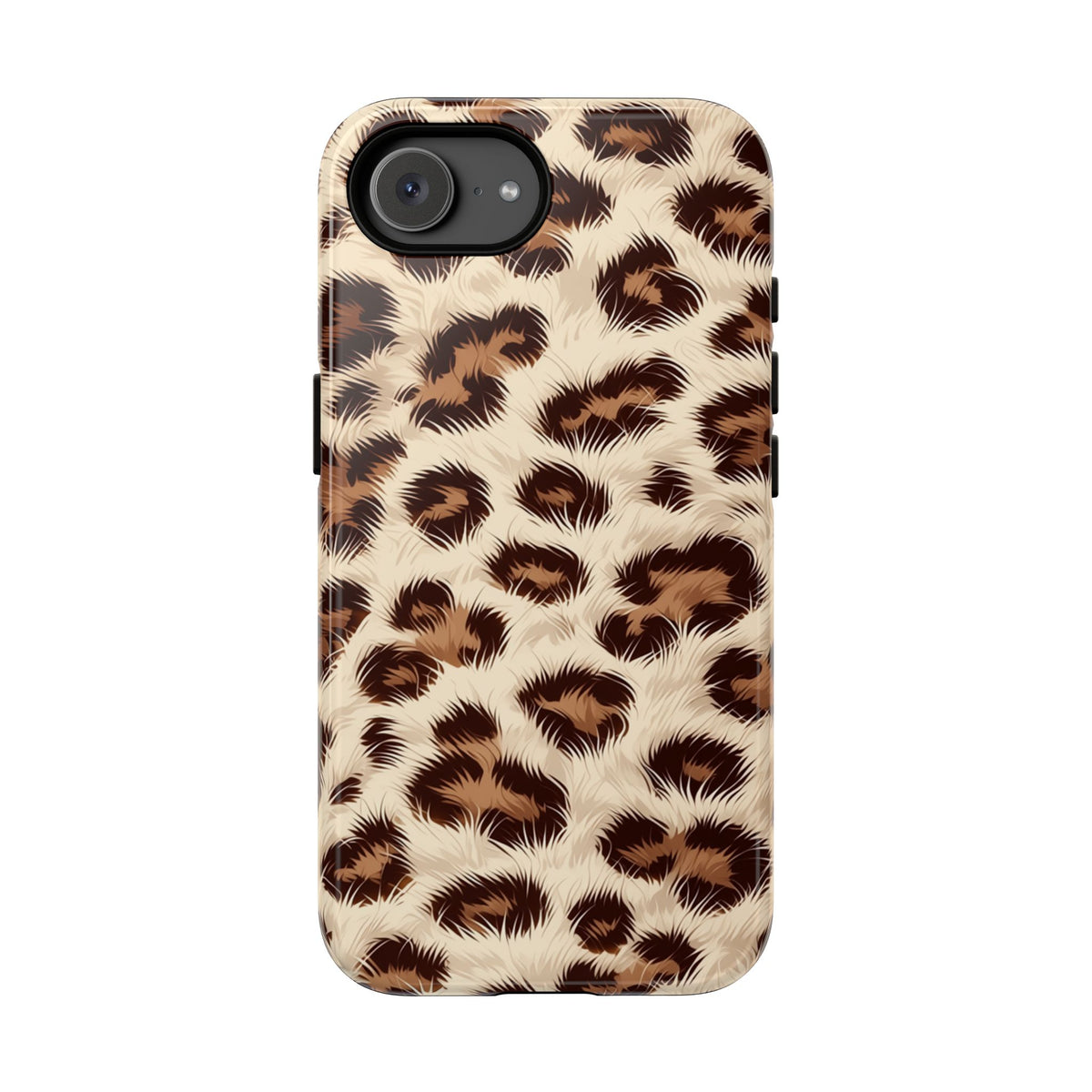 Étui de téléphone imprimé léopard - Coque résistante en fausse fourrure à motif animal pour iPhone, Samsung Galaxy et Google Pixel