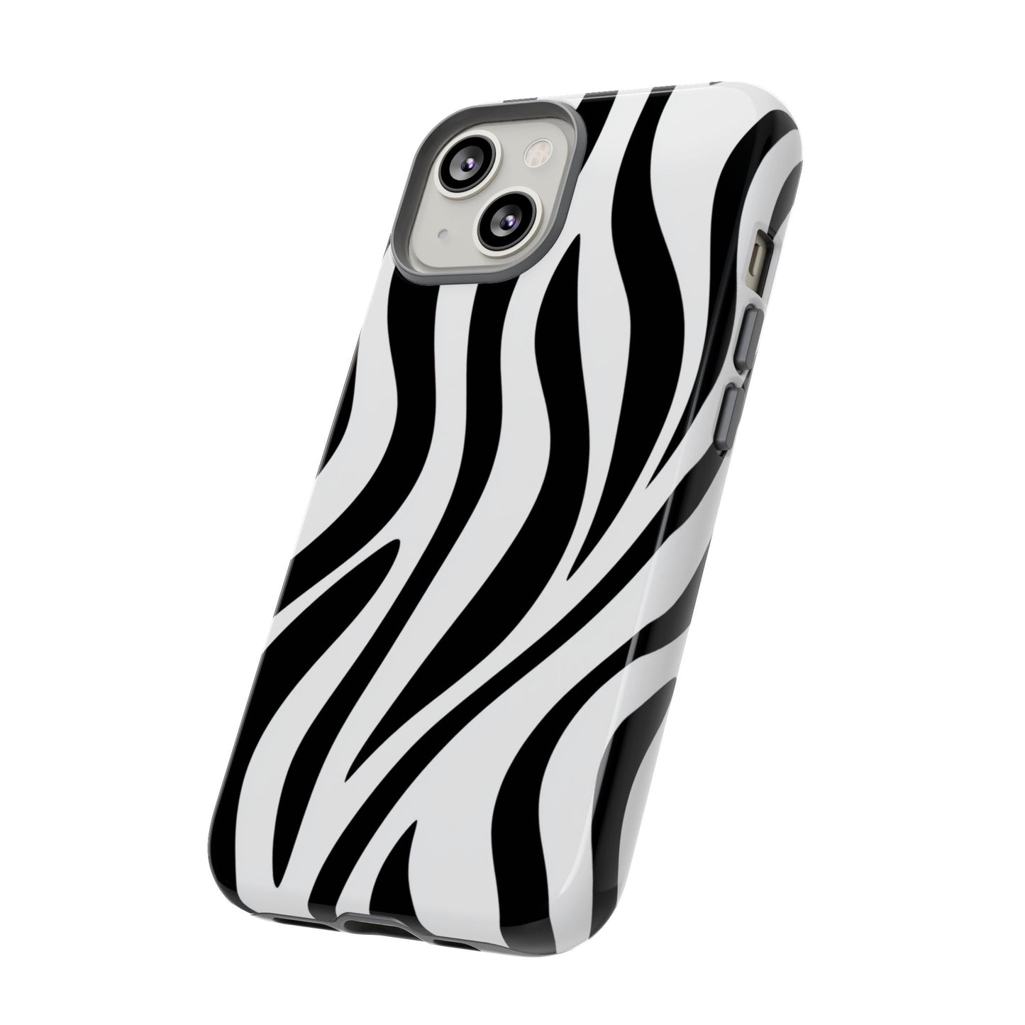 Animal pattern phone case - Striking zebra print with certified materials and shock absorption
