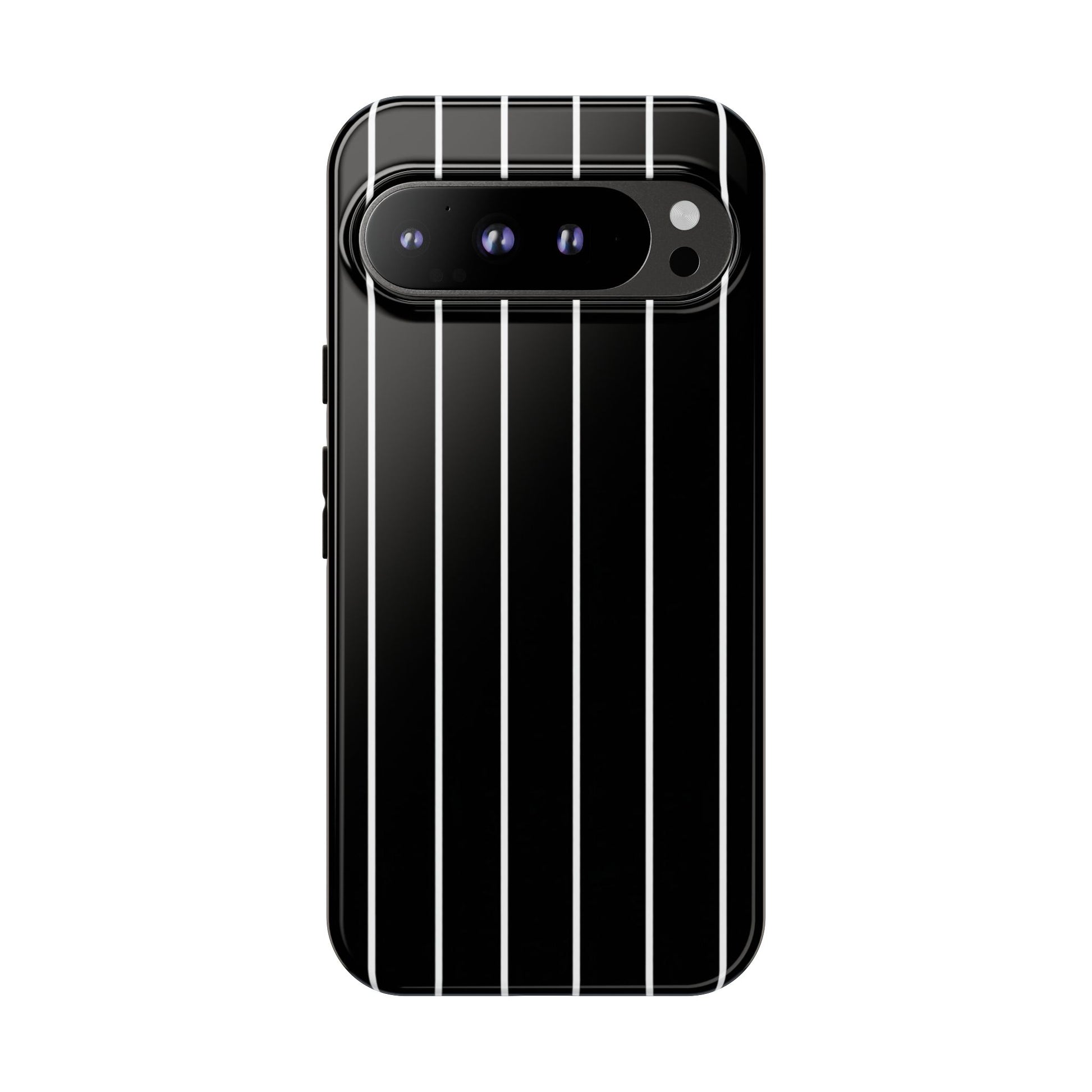 Black pinstripe tough case for Google Pixel 9 Pro XL – slim stripe dual-layer protective cover
