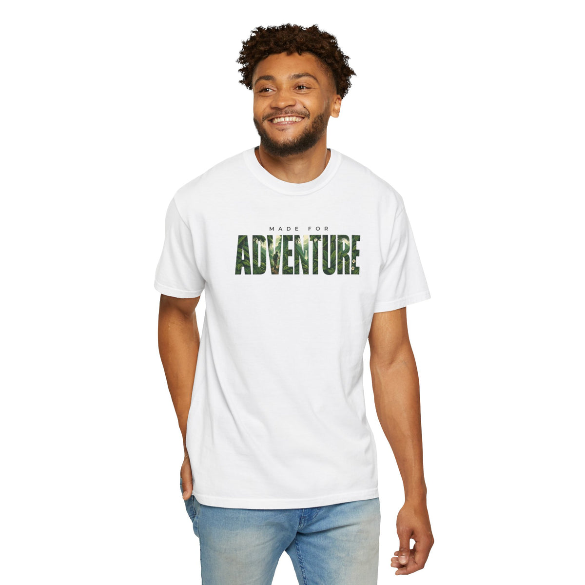T-shirt « Made for Adventure » – T-shirt unisexe à motif jungle