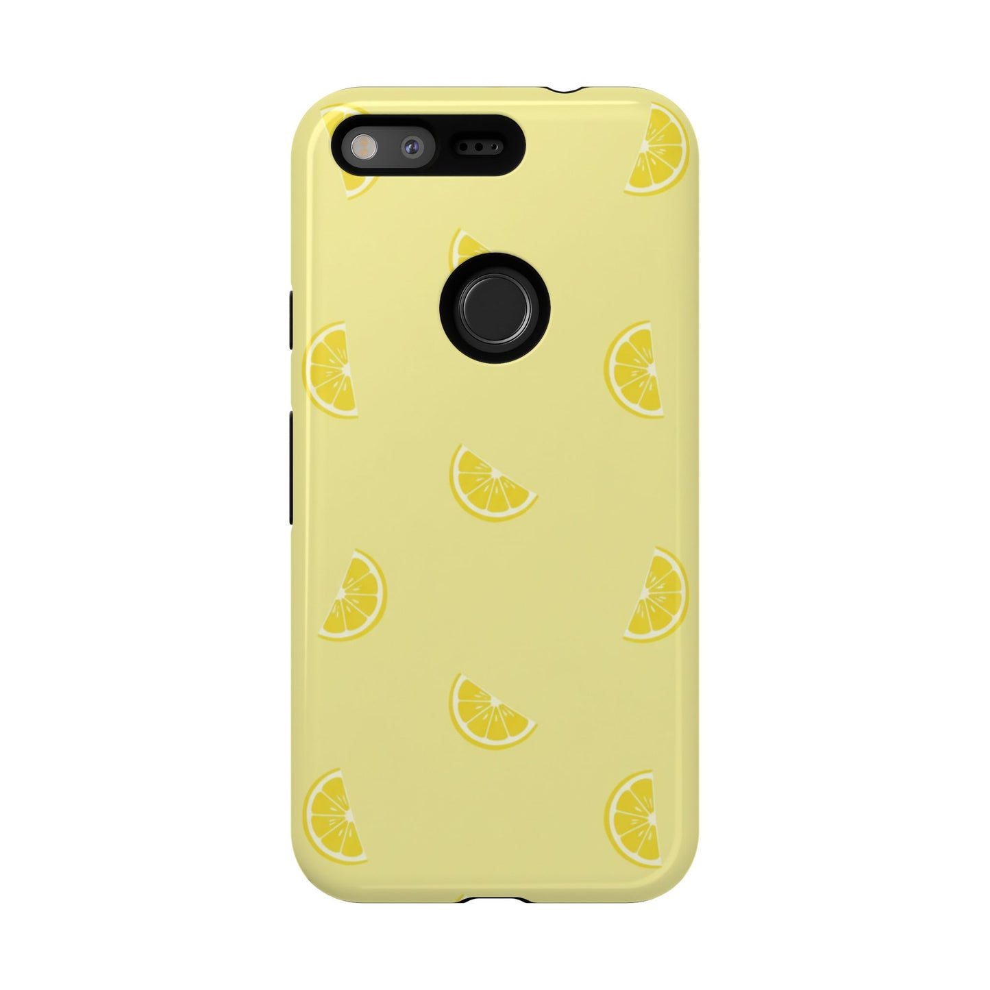 Funda resistente con diseño de rodajas de limón - Diseño retro de frutas amarillas para iPhone, Samsung Galaxy y Google Pixel