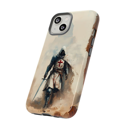 Medieval Crusader Phone Case - Knight with Sword Protective Tough Case for iPhone, Samsung Galaxy & Google Pixel