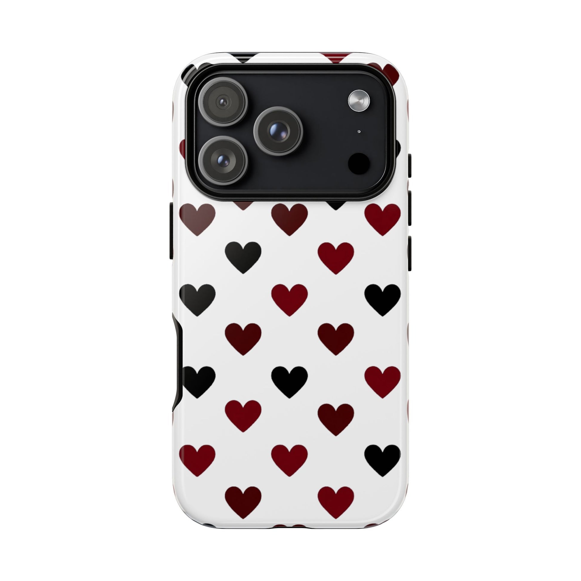 Romantic heart tough phone case - Sophisticated pattern for iPhone 17-8, Samsung Galaxy, Google Pixel with everyday protection
