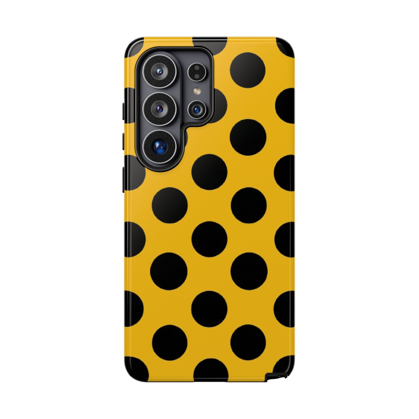 Gelb-schwarze gepunktete Handyhülle | Retro-Schutzhülle für iPhone Samsung Google Pixel
