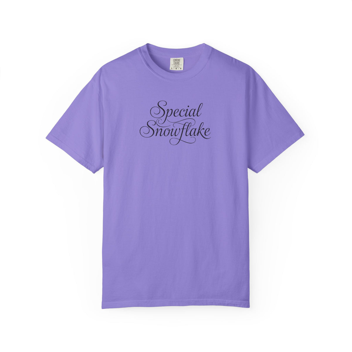 Special Snowflake T-Shirt – Kleidungsstückgefärbtes T-Shirt mit Schriftzug-Grafik