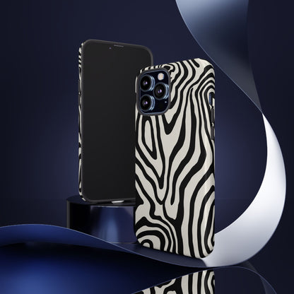 Eye-catching animal print phone case - zebra-inspired organic pattern for trendsetters and fashion enthusiasts
