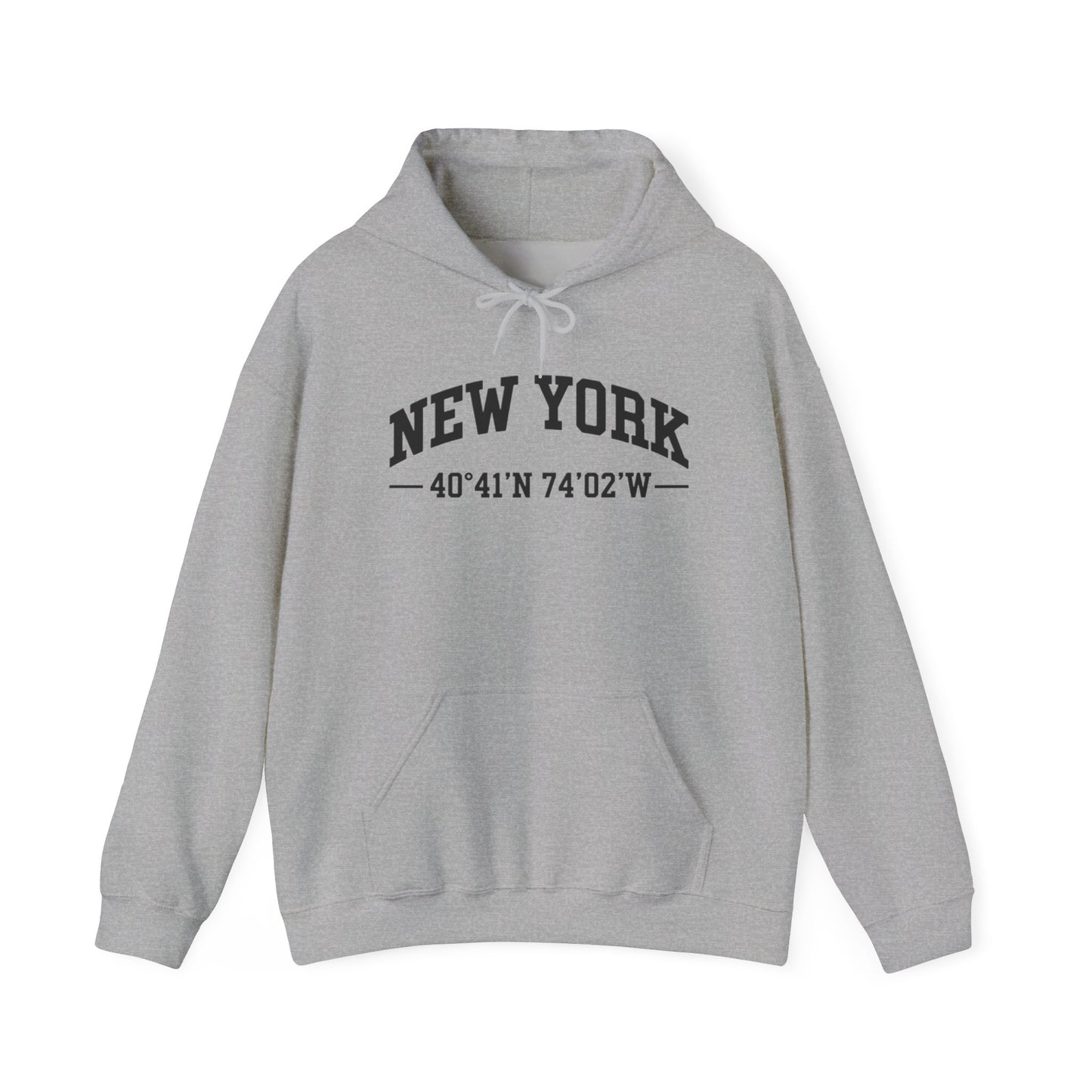 New York Coordinates Hoodie – City Graphic Sweatshirt