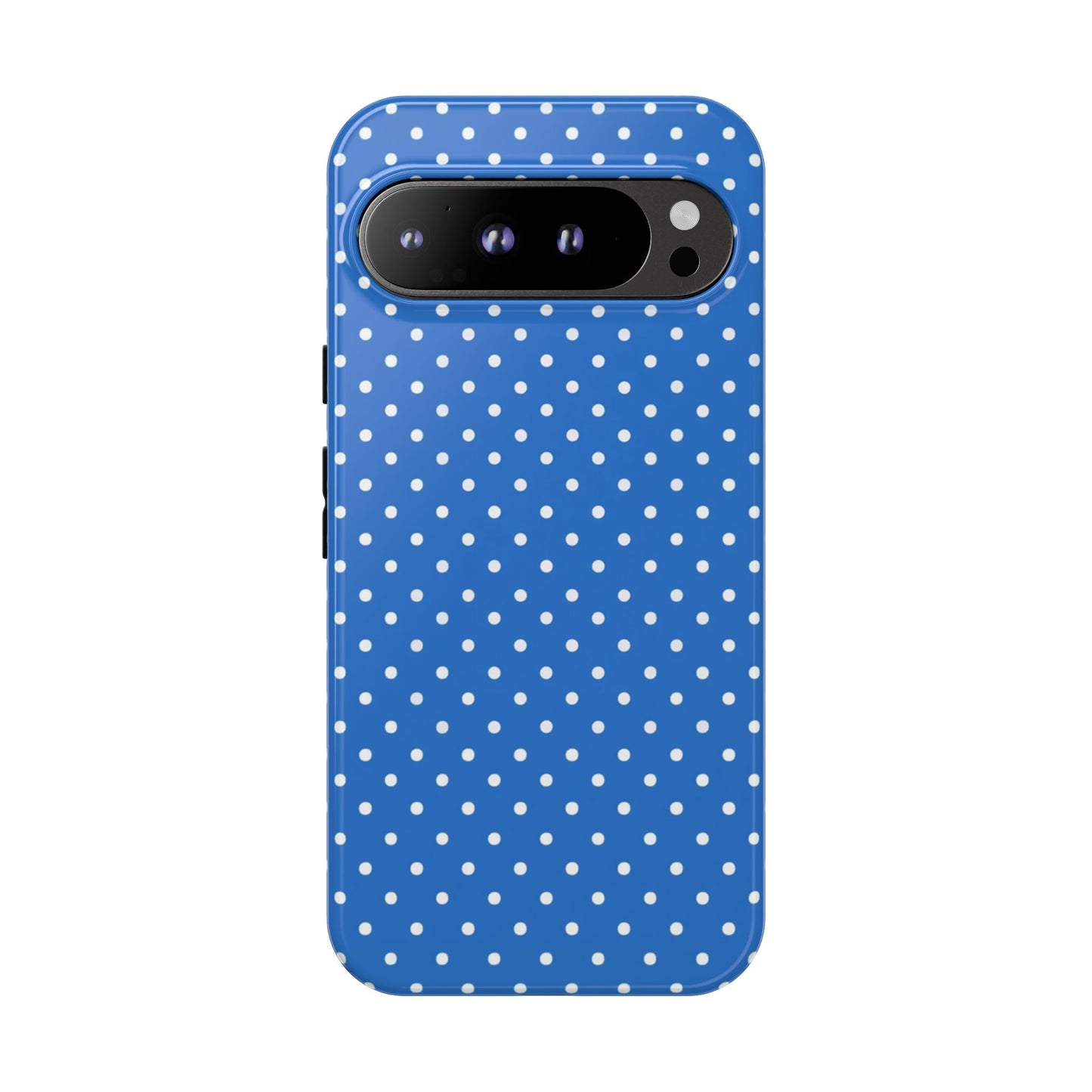 Robuste Handyhülle mit blauen Punkten – Schlanke Schutzhülle für iPhone, Samsung Galaxy & Google Pixel
