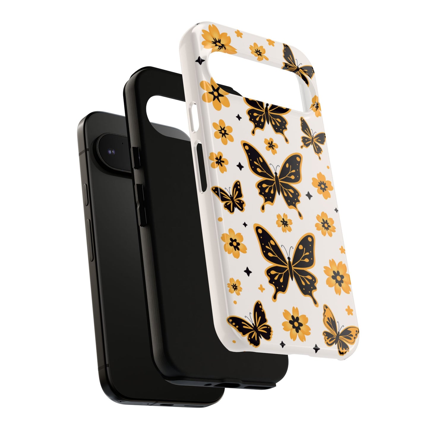 Spring phone case with vintage floral pattern - Slim profile dual-layer case for iPhone 17-8, Samsung Galaxy S25-S23, Google Pixel
