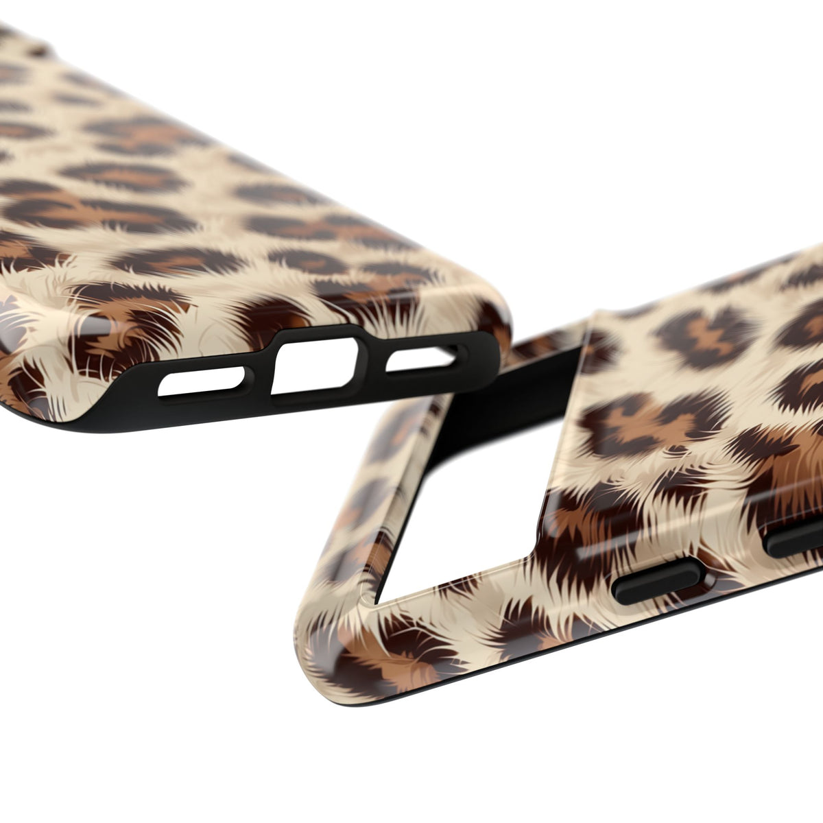 Étui de téléphone imprimé léopard - Coque résistante en fausse fourrure à motif animal pour iPhone, Samsung Galaxy et Google Pixel