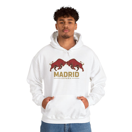 Madrid Spain Bull Hoodie – Vintage Fighting Bulls Graphic Sweatshirt