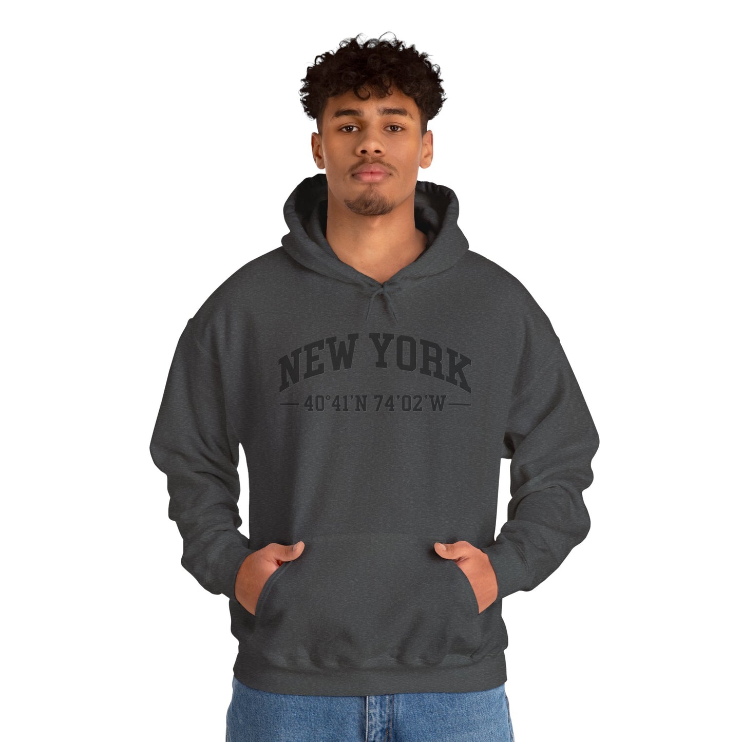 New York Coordinates Hoodie – City Graphic Sweatshirt