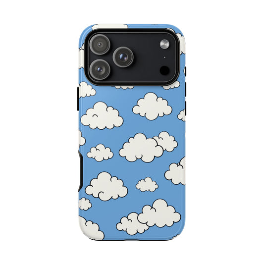 Wolkenmuster Robuste Handyhülle – Niedliche Blauer Himmel Wolken Schutzhülle für iPhone, Samsung Galaxy & Google Pixel