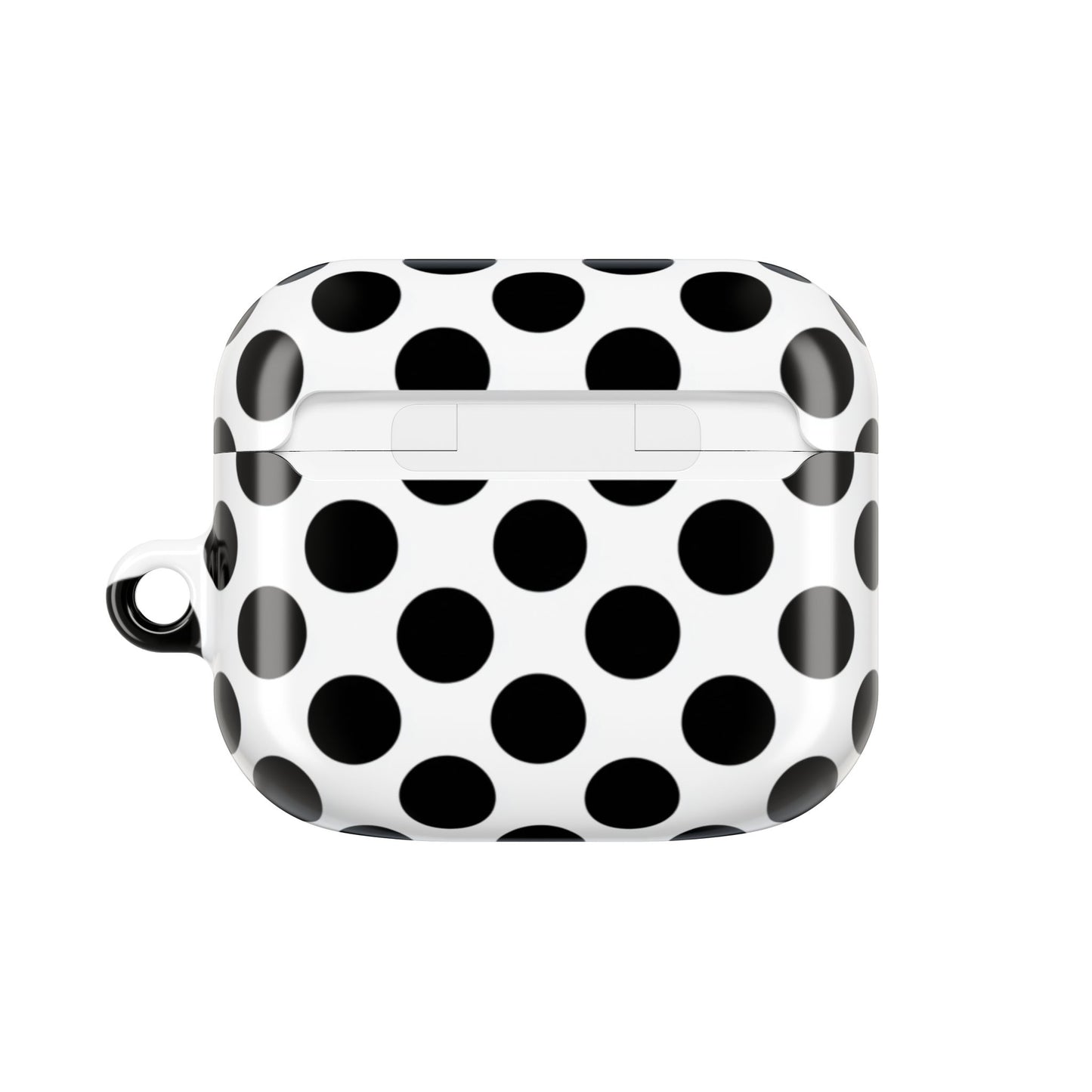 Classic black dot AirPods case Gen 3 – timeless monochrome full-wrap dye sublimation print

