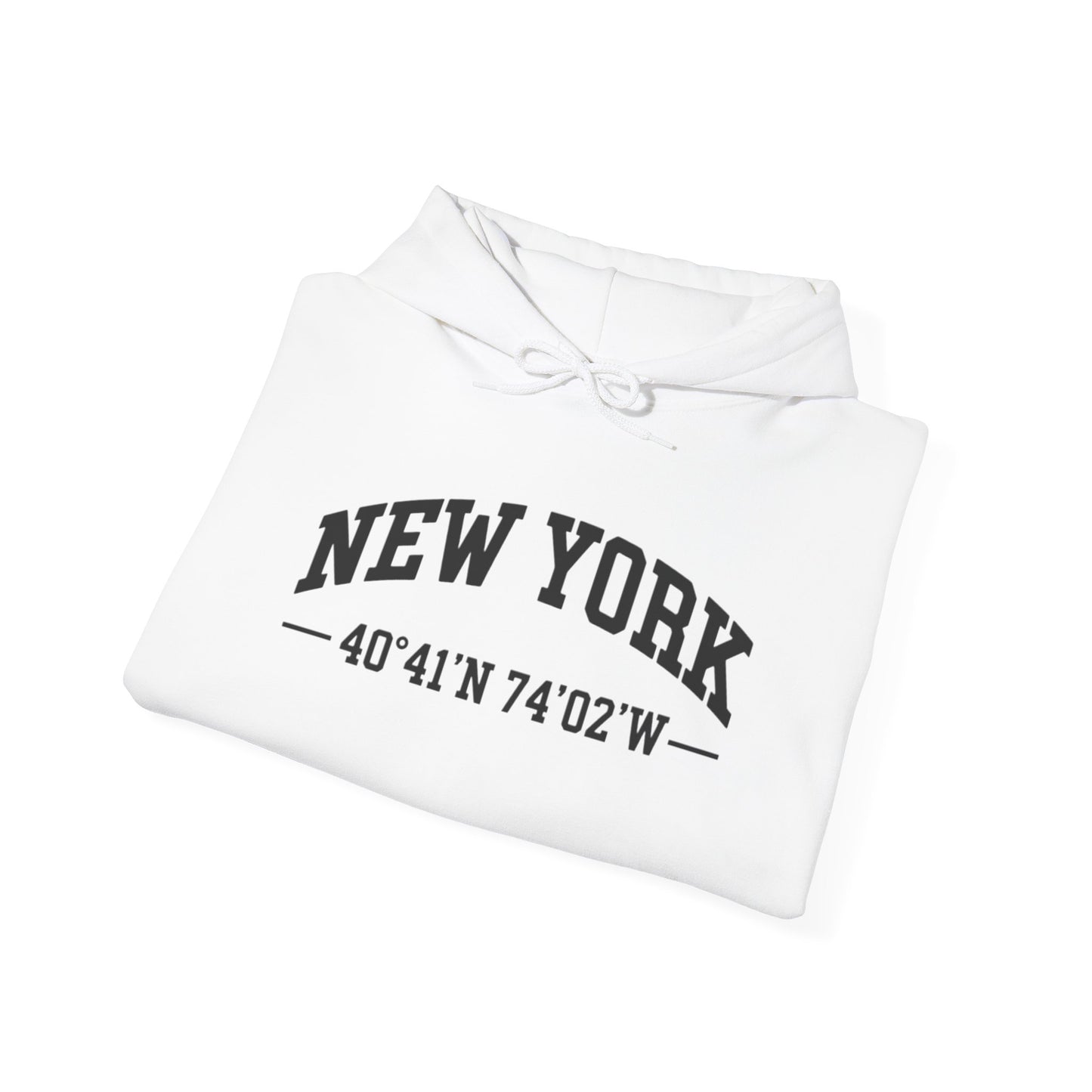 New York Coordinates Hoodie – City Graphic Sweatshirt