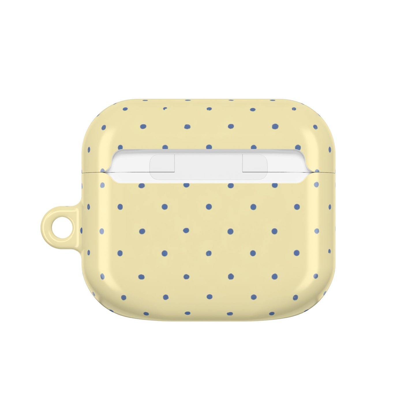 Cheerful yellow polka dot AirPods case – slim polycarbonate glossy cover with wireless charging

