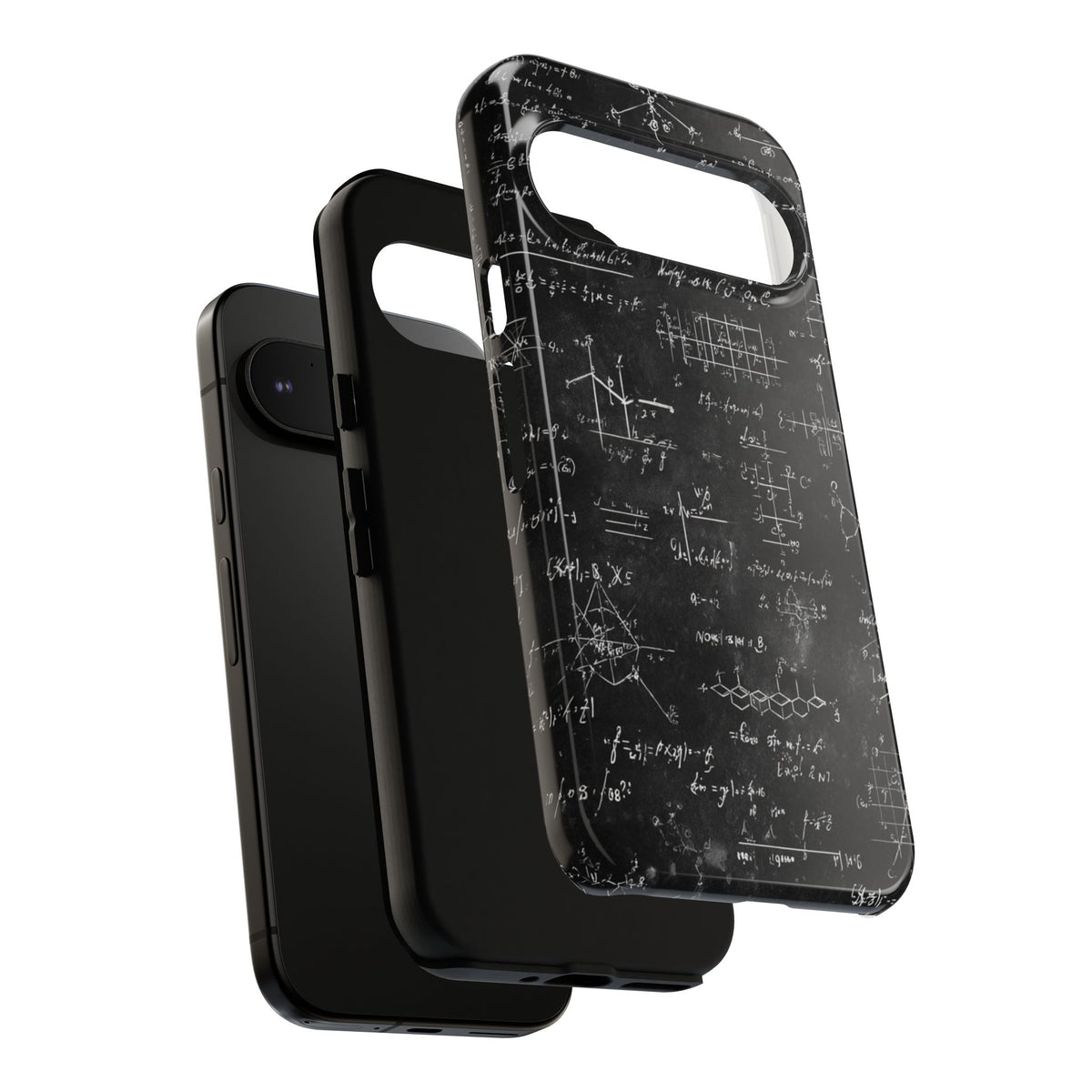 Handyhülle „Mathegleichungen – Tough Case“ – Schutzhülle mit Kreidetafel-Wissenschaftsformel für iPhone, Samsung Galaxy und Google Pixel