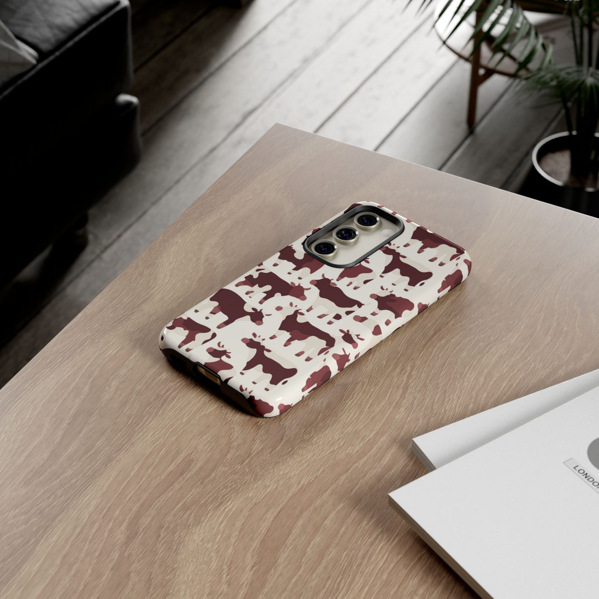 Farm chic phone case with animal print - Dual-layer protection for iPhone and Samsung Galaxy with everyday durability
