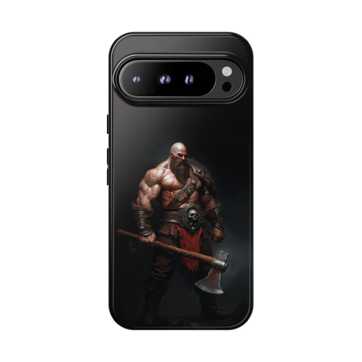Wikingerkrieger Robuste Handyhülle – Muskulöser Axtkämpfer Schlachtkunst-Cover für iPhone, Samsung Galaxy & Google Pixel