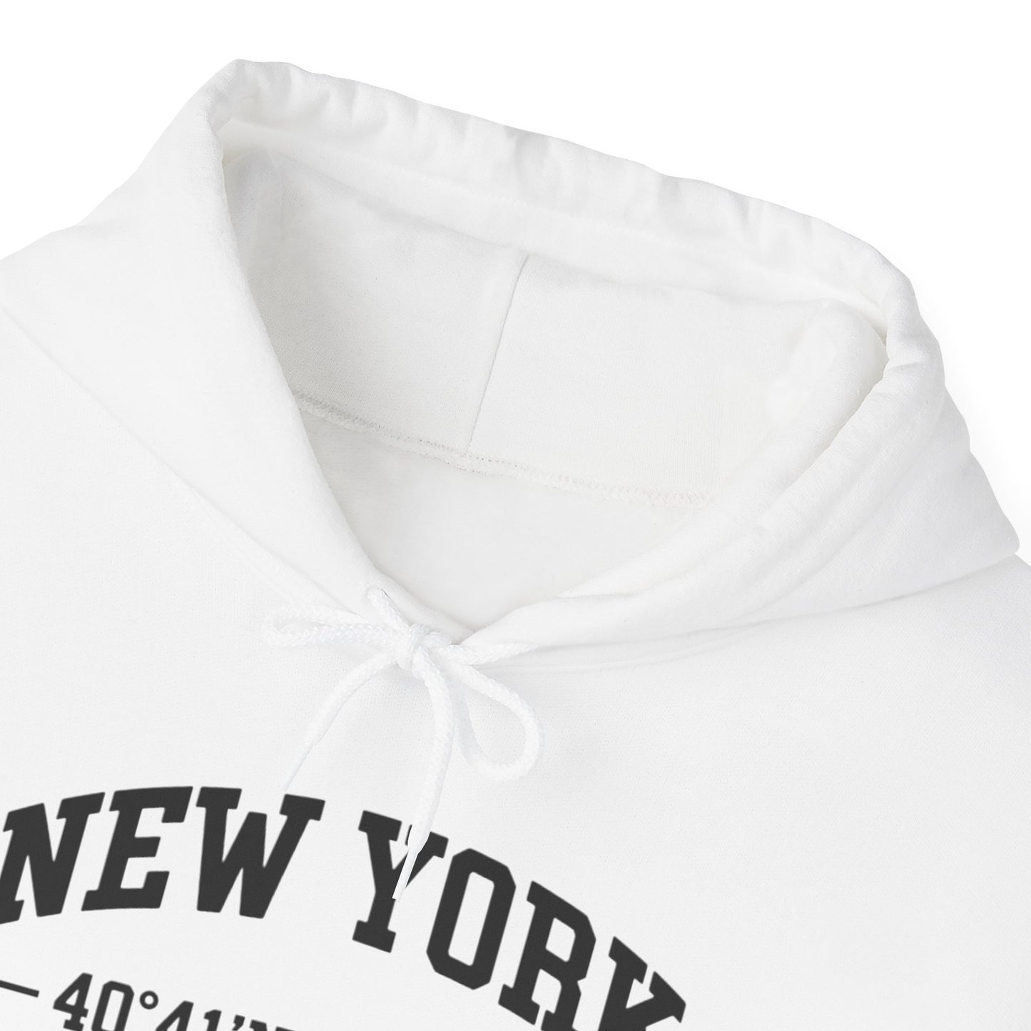 New York Coordinates Hoodie – City Graphic Sweatshirt