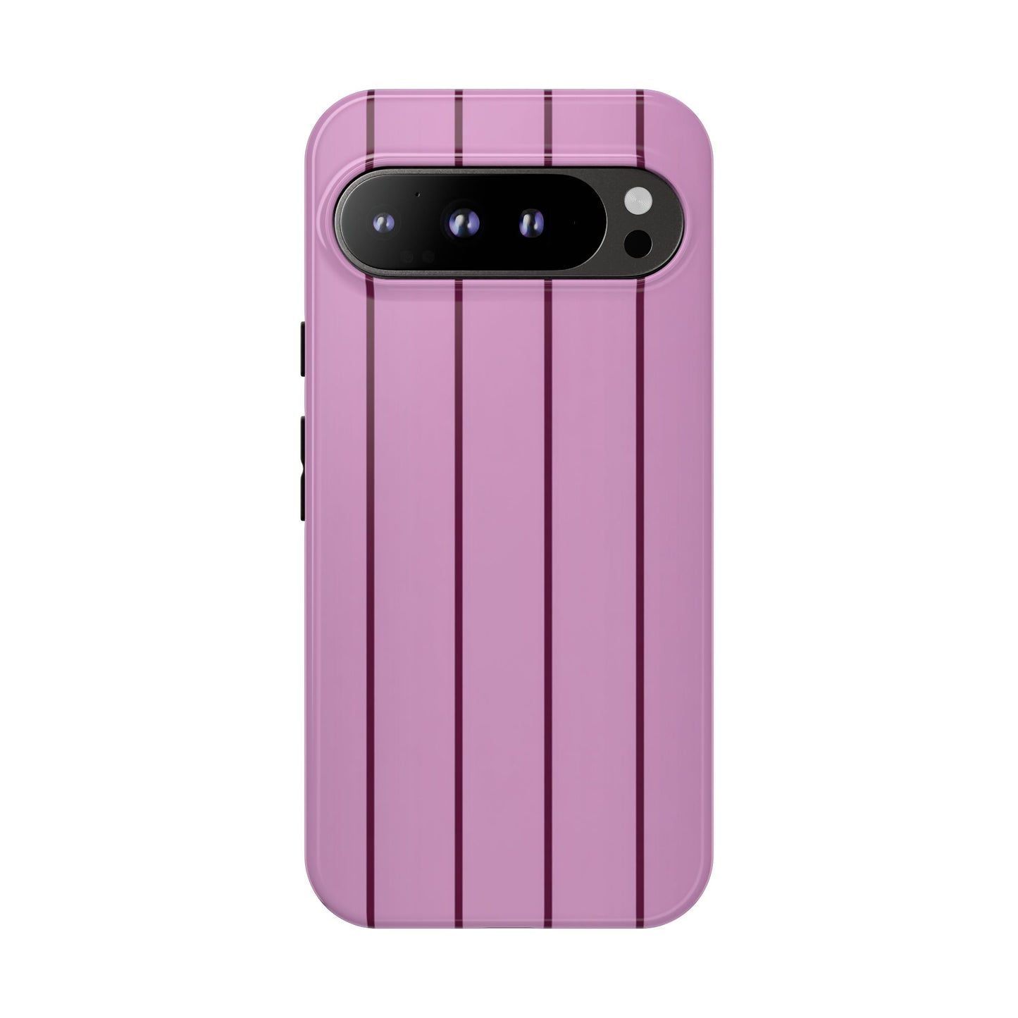 Pink gestreifte, robuste Handyhülle – Schlanker dualer Schutz für iPhone, Samsung Galaxy & Google Pixel