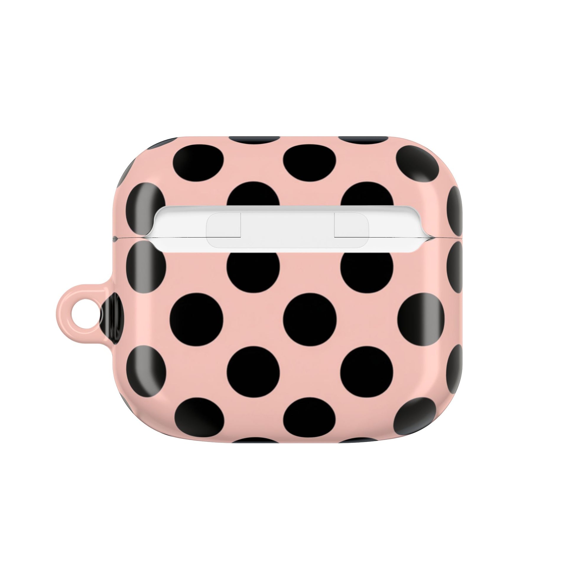 Sweet pink dot AirPods case – scratch-resistant glossy hard shell with wireless charging support
