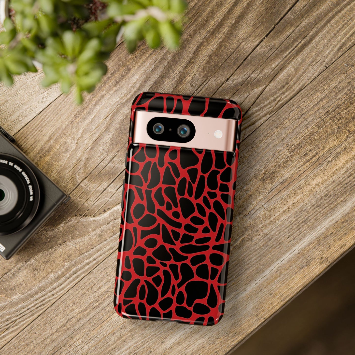 Urban style giraffe print protective phone case wireless charging
