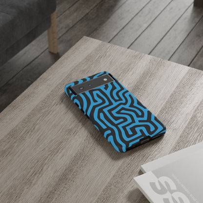 Impact resistant phone case featuring bold geometric shapes
