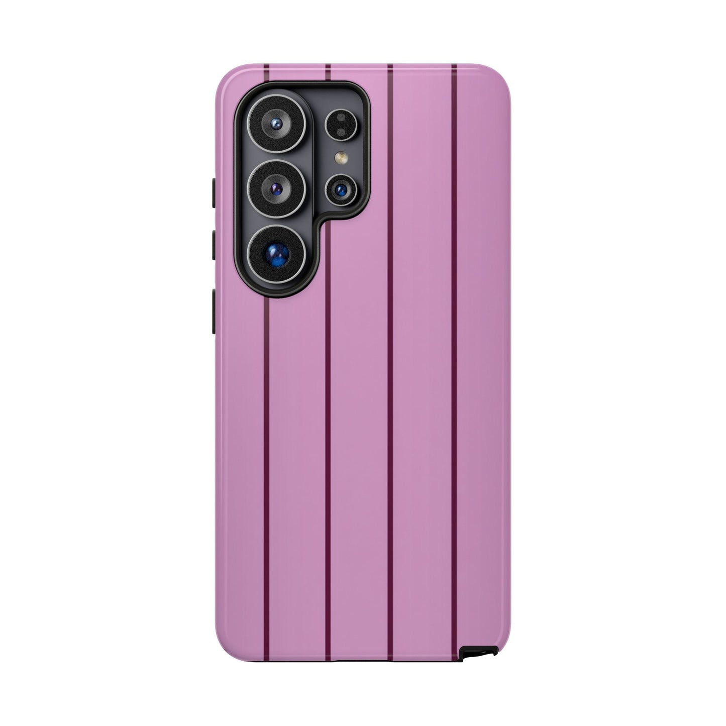 Pink gestreifte, robuste Handyhülle – Schlanker dualer Schutz für iPhone, Samsung Galaxy & Google Pixel
