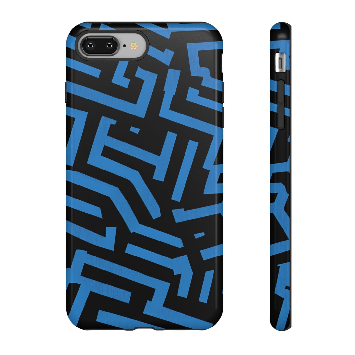 Blue Maze Robuste Handyhülle – Schutzhülle mit geometrischem Kobaltmuster für iPhone, Samsung Galaxy & Google Pixel
