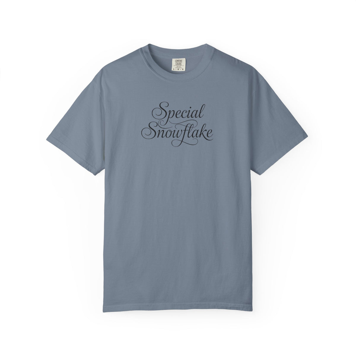 Special Snowflake T-Shirt – Kleidungsstückgefärbtes T-Shirt mit Schriftzug-Grafik
