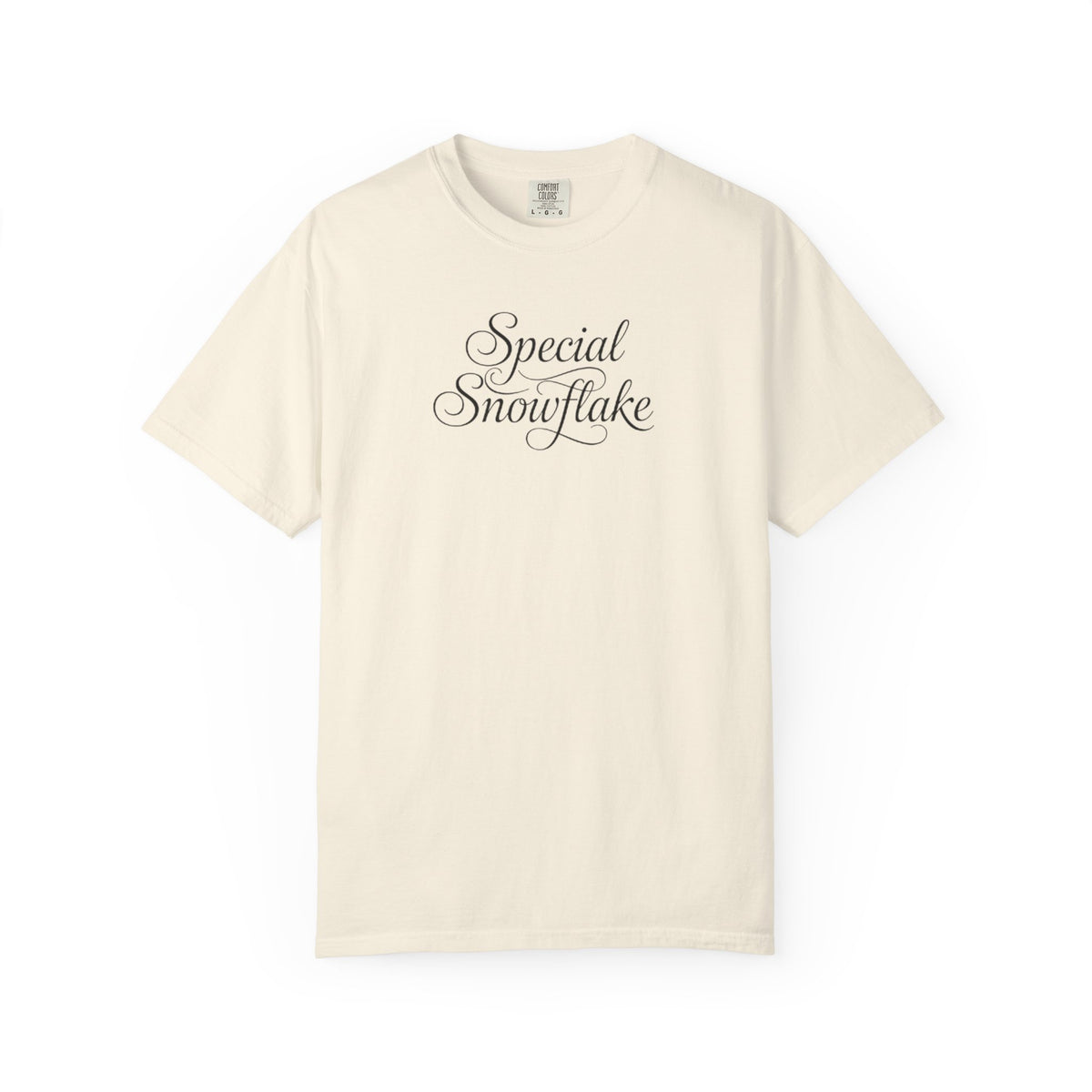 Special Snowflake T-Shirt – Kleidungsstückgefärbtes T-Shirt mit Schriftzug-Grafik