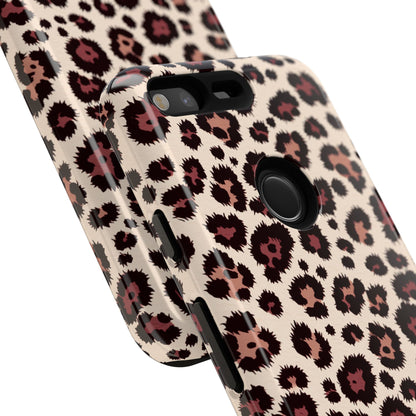 Bold animal print phone case featuring fierce leopard design with wireless charging support
