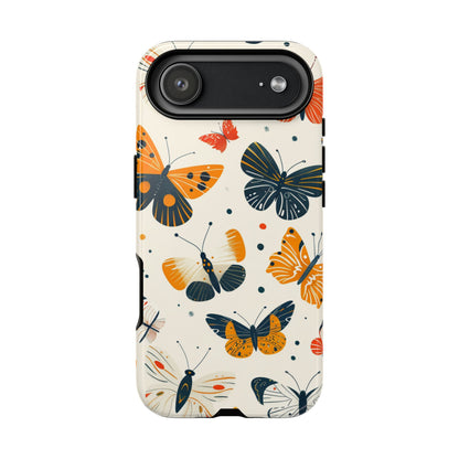 Colorful lepidoptera phone case with artistic wing details
