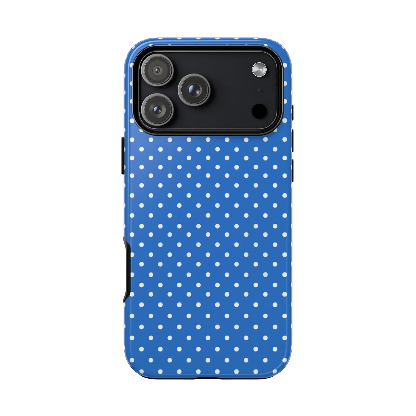 Robuste Handyhülle mit blauen Punkten – Schlanke Schutzhülle für iPhone, Samsung Galaxy & Google Pixel