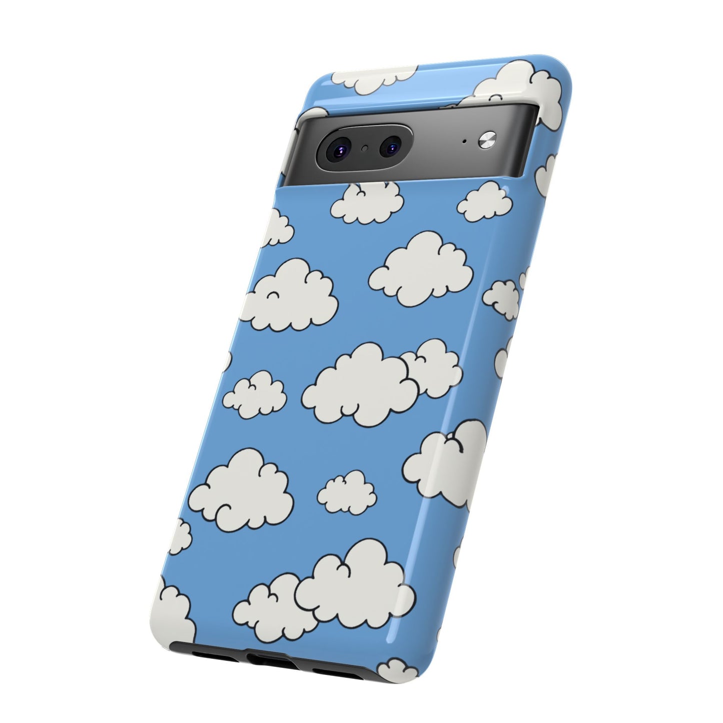 Wolkenmuster Robuste Handyhülle – Niedliche Blauer Himmel Wolken Schutzhülle für iPhone, Samsung Galaxy & Google Pixel
