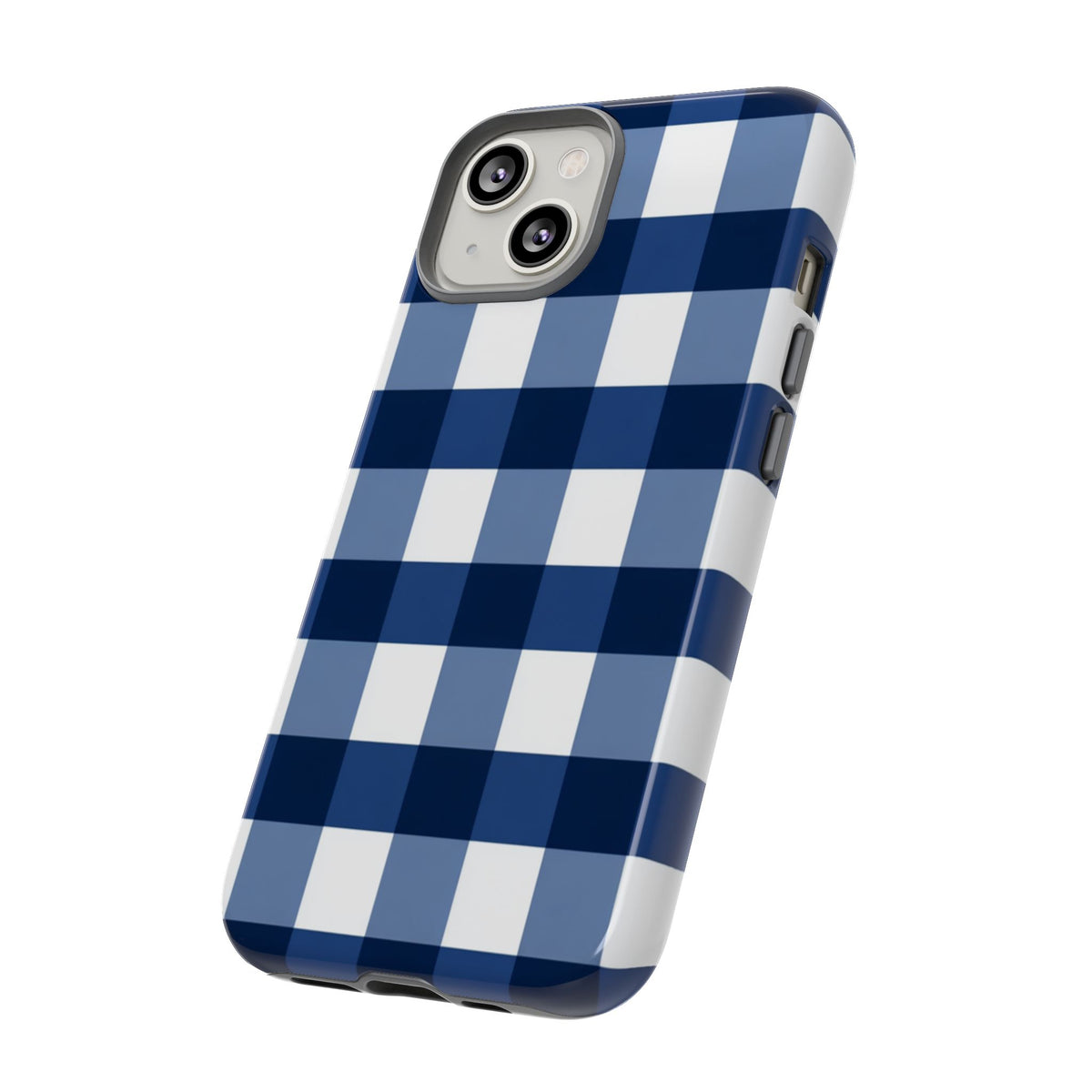 Étui de téléphone à carreaux bleu Buffalo - Coque à motif à carreaux classique pour iPhone, Samsung Galaxy et Google Pixel