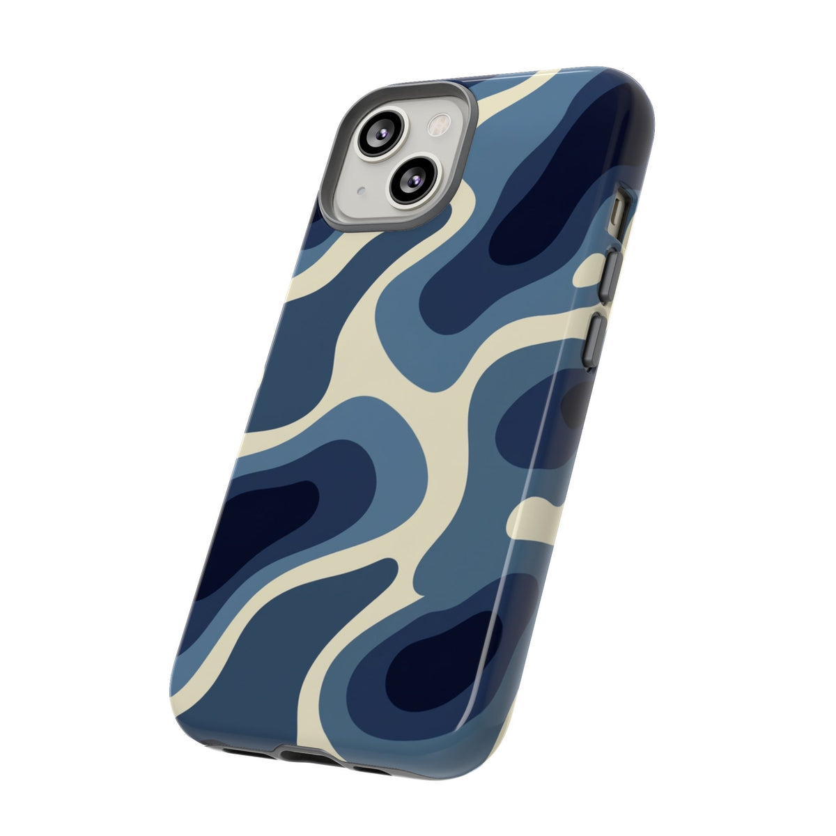 Blue Camouflage Tough Phone Case – iPhone, Samsung & Google Pixel