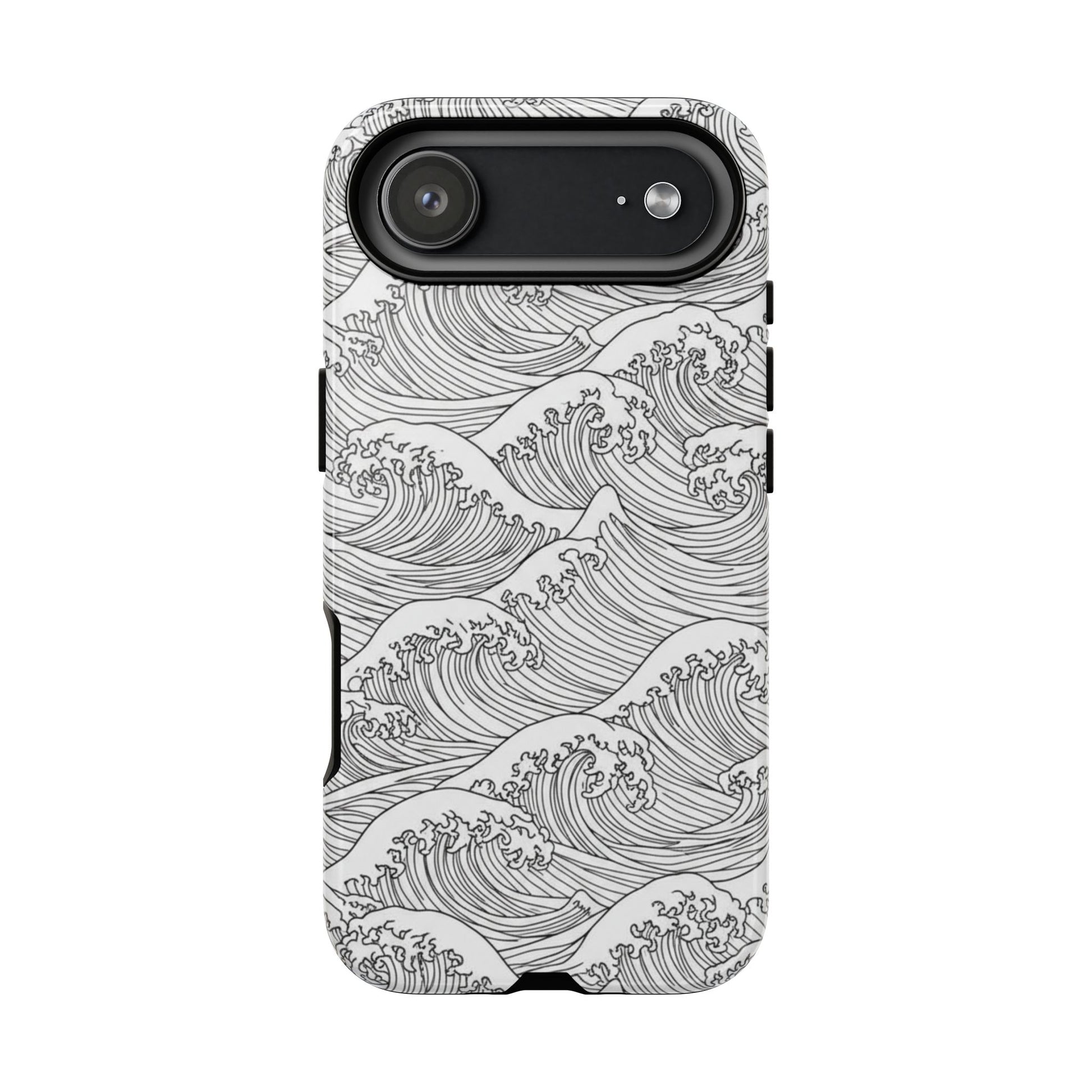 Hokusai-inspired ocean wave tough phone case
