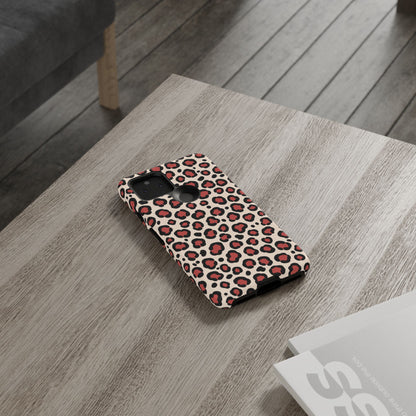 Pink and black animal print phone case with UV-protected fade-resistant coating
