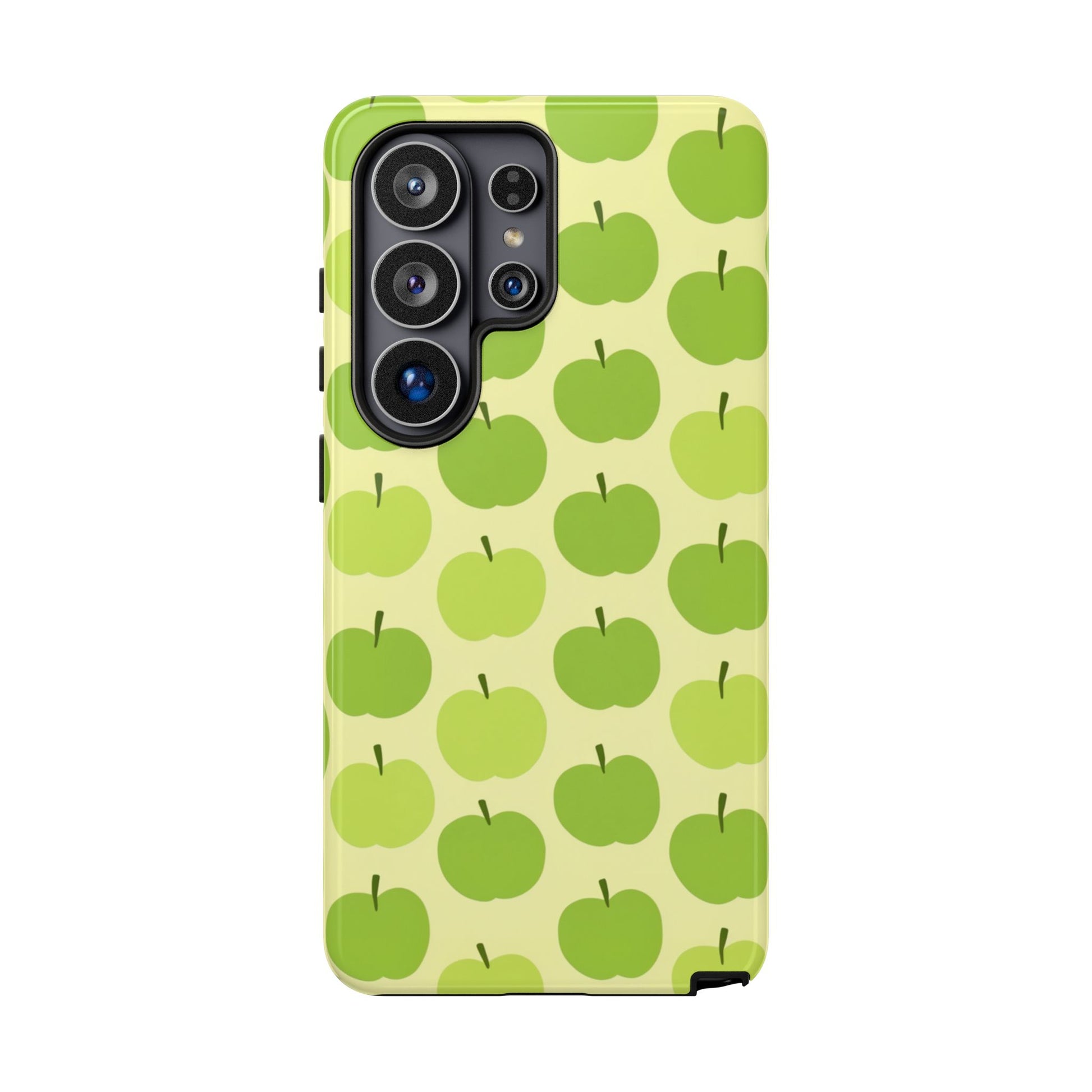 Green apple tough case for Samsung Galaxy S26 Ultra – fun fruit pattern dual-layer phone cover
