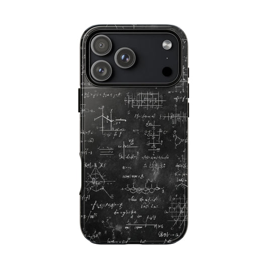 Handyhülle „Mathegleichungen – Tough Case“ – Schutzhülle mit Kreidetafel-Wissenschaftsformel für iPhone, Samsung Galaxy und Google Pixel