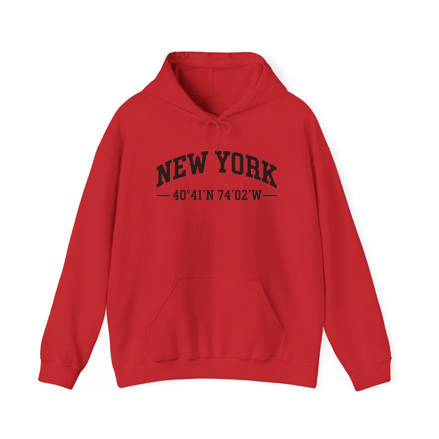 New York Coordinates Hoodie – City Graphic Sweatshirt